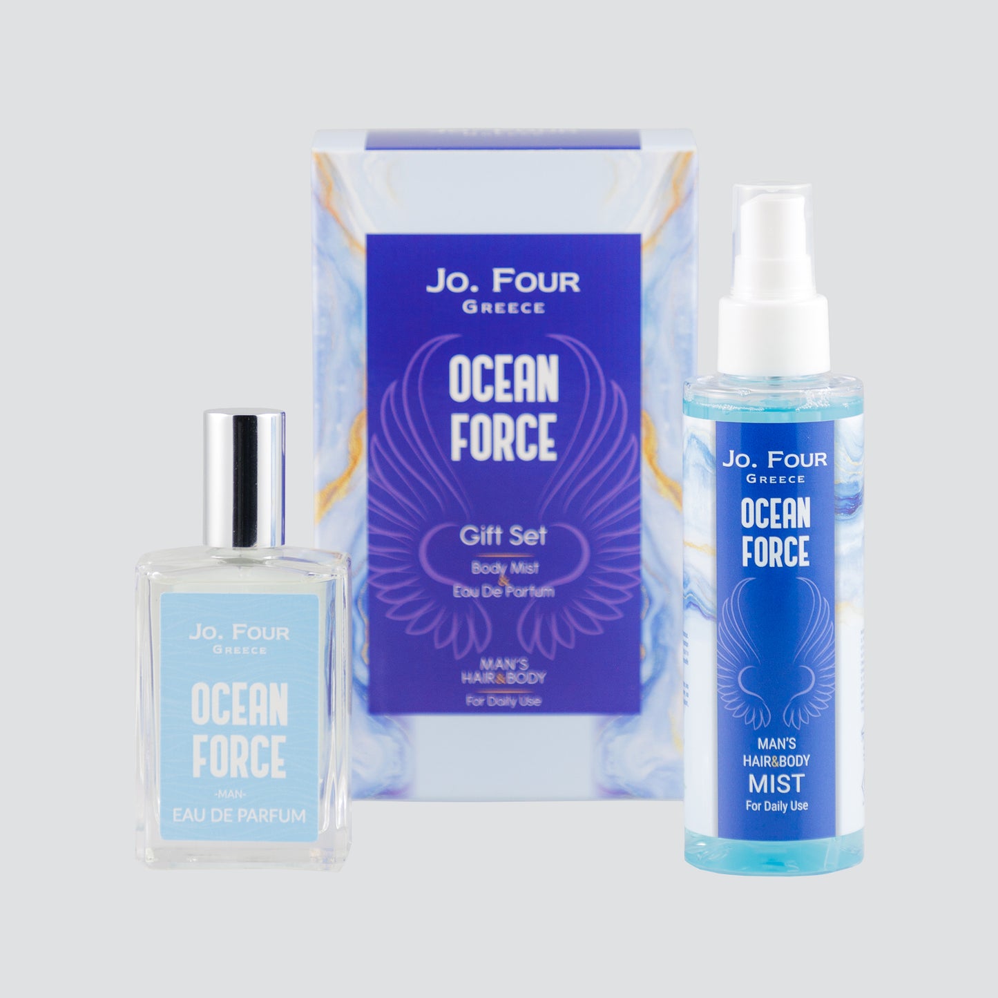Jo.Four - Essential Gift Set Ocean Force - Eau de Parfum 50ml & Body Mist 150ml