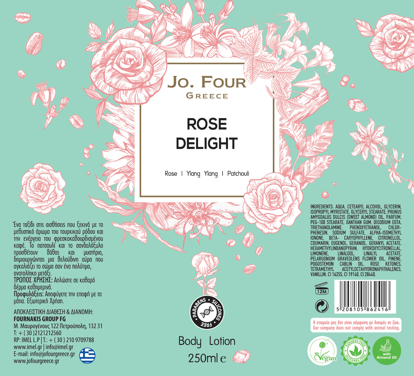 Jo.Four - Rose Delight - Body Lotion - 250ml